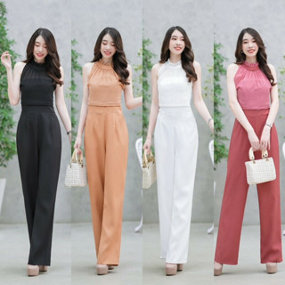 TW18692 Jumpsuit จั้มสูทแขนกุด