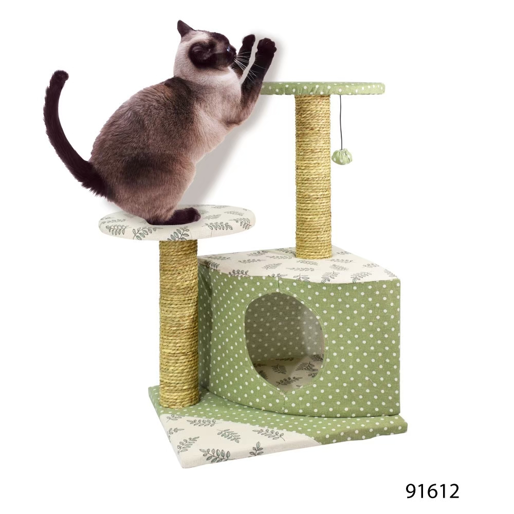 [91612] Kanimal Cat Tree ของเล่นแมว คอนโดแมว ที่นอนแมว พร้อมเสาลับเล็บ สำหรับแมวทุกวัย Size L ขนาด 40x33x64 ซม.