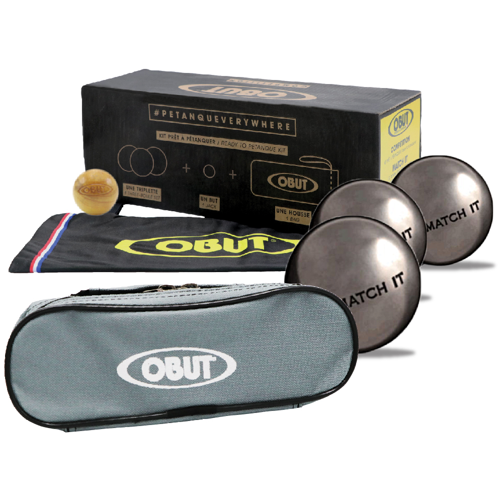 OBUT ลูกเปตอง สำหรับฝึกซ้อมกีฬา PetanqueMatch115iT รุ่น 374107 Set3+Bag แถมฟรี! กระเป๋าเปตอง (คละสี) (10900)