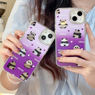 🎁ส่งของขวัญ🎁เคสไอโฟน 11 13 12 Pro Max หมีแพนด้า เคส for ไอโฟน14 pro max soft case Iphone