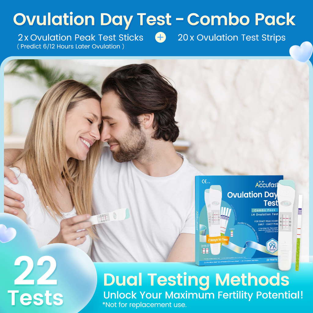 22Pcs ACCUFAST ชุดทดสอบการตกไข่แบบคู่ทำนายการตกไข่ชุดเตรียมการตั้งครรภ์หลังจาก 6 ชั่วโมง - รูปที่ 3
