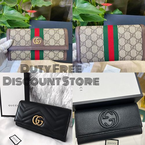 ของแท้ 💯GUCCI กระเป๋าสตางค์ GG MARMONT LEATHER CONTINENTAL WALLET