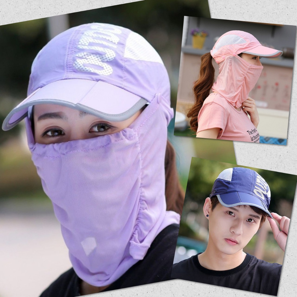 โม่ง หมวก กันแดด รุ่นหมวกแก๊ป คลุมหัว ผ้าลดอุณหภูมิ ใส่แล้วเย็น UV กันฝุ่น กันร้อน ราคา ถูกที่สุด ดีลบีเคเค