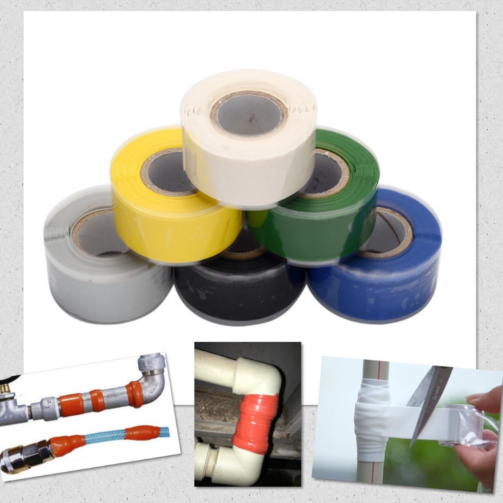 😋 เทปซิลิโคน กันน้ำ เทปกาวซิลิโคน ป้องกันการรั่วซึม กันความร้อน รุ่นอัพเกรดเหนียวแน่นขั้นสุด เทปยาง 😋