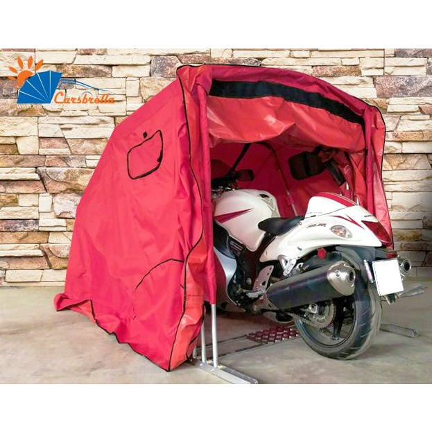 โรงจอดรถมอเตอร์ไซค์ เต็นท์จอดรถพับเก็บได้  CARSBRELLA รุ่น BIKE สำหรับรถมอเตอร์ไซค์ขนาดกลาง-ใหญ่