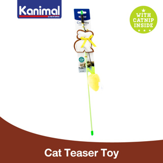 Kanimal Cat Teaser Toy ของเล่นแมว ไม้ล่อแมว รุ่นแครอท พร้อมกระดิ่ง ช่วยขัดฟัน สำหรับแมวทุกวัย 7.5x67 ซม. (ยาว 46.5 ซม.)