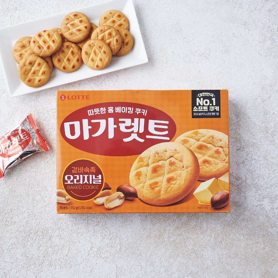 🔥พร้อมส่ง🔥รวมคุกกี้เกาหลีLotte Margaret Cookie-peanut - รูปที่ 4