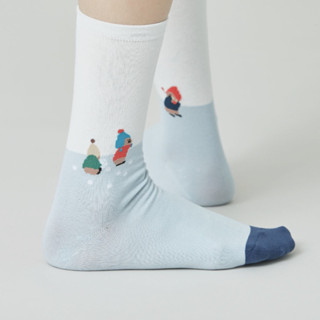 [Pre-order] dinotaeng ʕ·ᴥ·ʔ — Marshville Snow Fight Single Socks WH