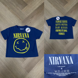 เสื้อวง Crop top nirvana ของแท้100%