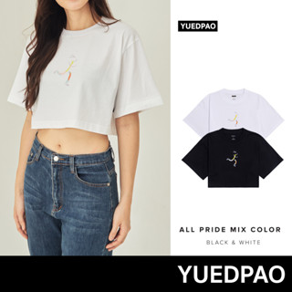 Yuedpao No.1 เสื้อยืดครอป ผ้าหนาทรงสวย ยับยากรีดง่าย รับประกันไม่ย้วย 2 ปี เสื้อ Crop All Pride Mix Colors