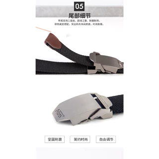 Nos เข็มขัดผู้ชาย(Men's belts) เข็มขัดหัวเหล็ก วัสดุเกรดA หัวเข็มขัดล็อคเน้น สินค้าคุณภาพดี