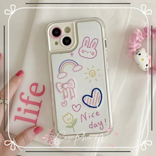 สไตล์ใหม่ เคสไอโฟน iphone 11 14 Pro Max เล็กและสด เรียบง่าย การ์ตูน ป้องกันการตก iphone 12 13 Pro Case for iPhone