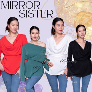 Code : 30526.4 เสื้อแบบคอถ่วง เสื้อใส่ไปงาน งานป้าย Mirrorsister