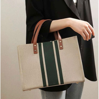 กระเป๋าถือ กระเป๋าสะพาย ลายทาง Shop Bag