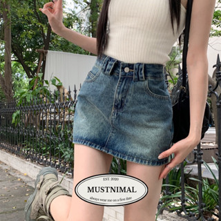 (พร้อมส่ง) MUSTNIMAL | Mikka miniskirt กระโปรงยีนสั้นสไตล์เกาหลี ทรงสวย y2kสุดๆ