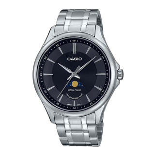 🎁CASIO STANDARD MTP-M100D-1A Moon phase ของแท้ 100% พร้อมส่ง ประกัน 1 ปี