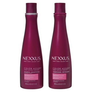 Nexxus Color Assure Shampoo+ Conditioner 400ml. (USA Imported) เน็กซัส (แชมพู + ครีมนวด 400ml.) สำหรับผมทำสี