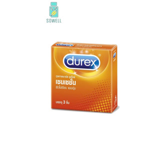 Durex Sensation ถุงยางอนามัย ดูเร็กซ์ เซนเซชั่น ขนาด 52 มม. (บรรจุ 3ชิ้น/กล่อง)