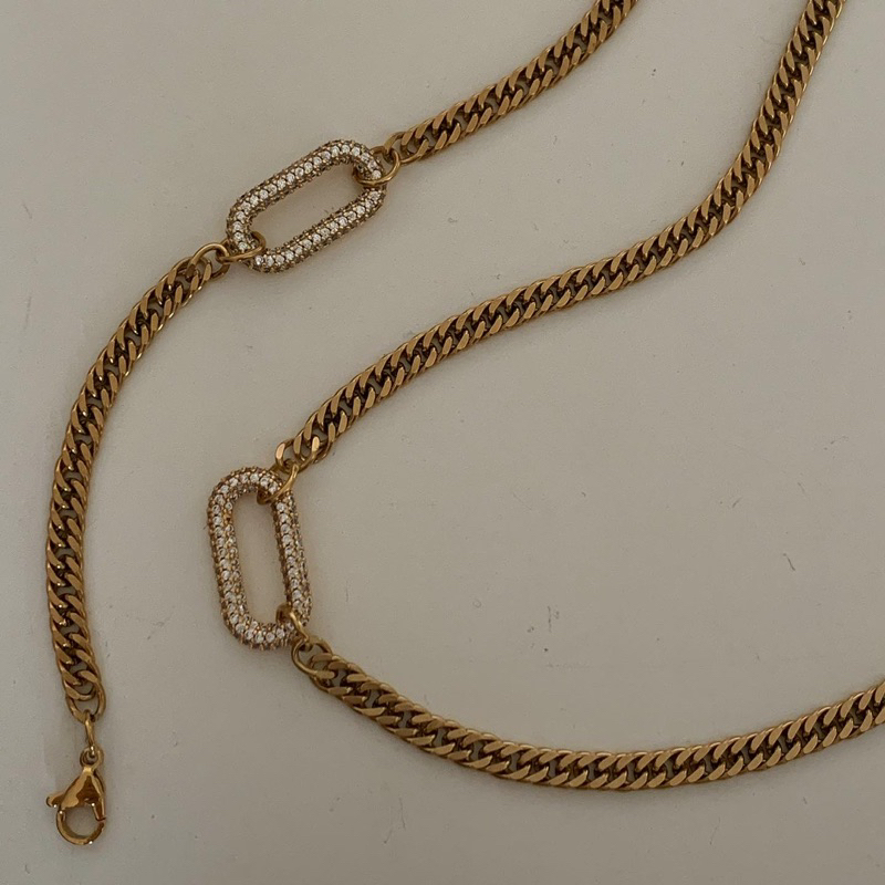 HER OBJECTIVE_HER CHUNK GRAM PENDANT CHAIN NECKLACE/BRACELET ราคา ถูกที่สุด ดีลบีเคเค แกลเลอรีภาพที่ 4