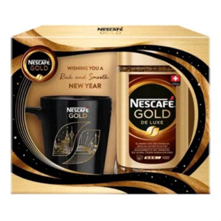 NESCAFA GOLD DELUXE COFFEE GIFT SET กาแฟ+แก้ว เนสกาแฟ 200g