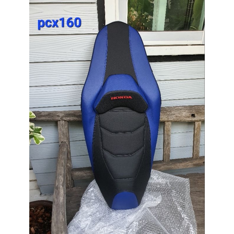 เบาะpcx160,ทรงสปอร์ต,ลูกค้าต้องการทรงนี้,สีนี้พร้อมส่ง/คุณฟ้าช้อป📌( โครงเทียมใส่หมวกกันน็อคเต็มใบไม่