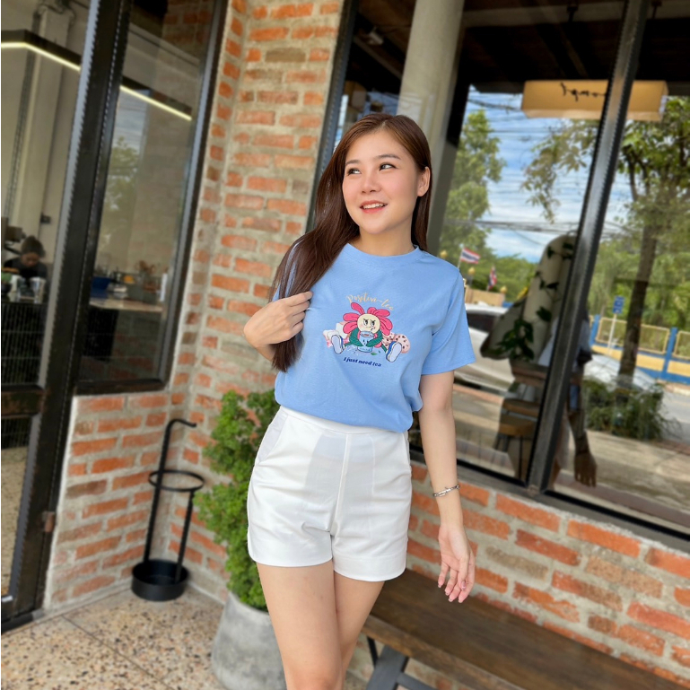 Jarikashop - เสื้อยืดลาย Zinnia Flower ( งานป้าย.. Jarika ) ( จ167 ) (1/1)
