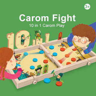 Mideer มิเดียร์ 10 in 1 Carom Board Game บอร์ดเกมประชันคู่ต่อสู้