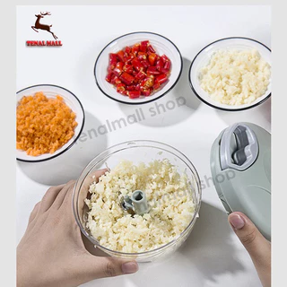 เครื่องบดกระเทียม ความจุ170/500ML ที่ปั่นอาหารแบบดึง 4สี สำหรับห้องครัว