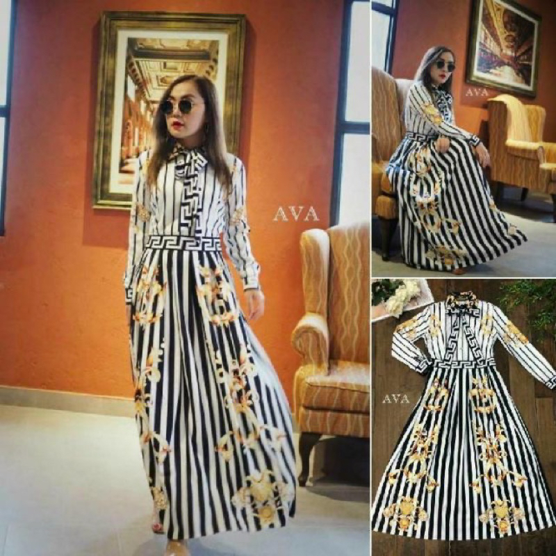 AVA Charming :L Maxidress เดรสยาวพิมพ์ลาย