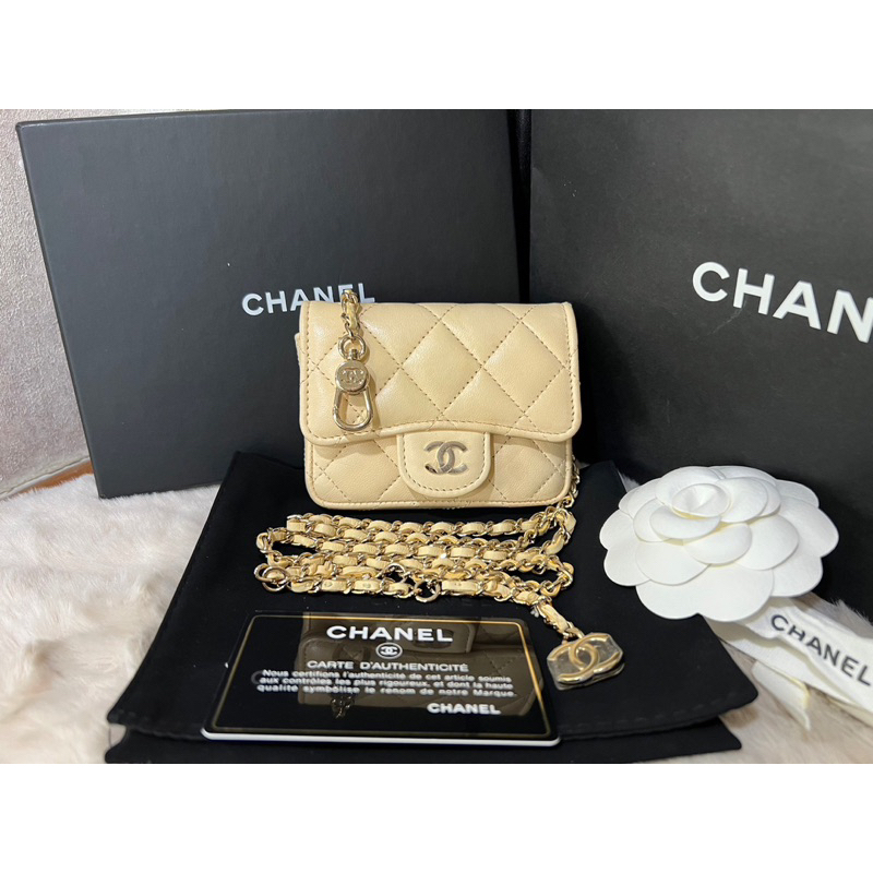 💥Used Chanel Classic Mini Belt Bag Holo 30 น่ารัก