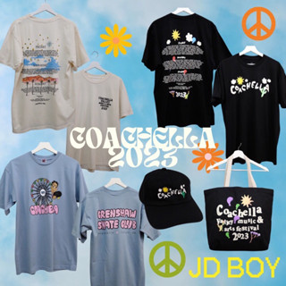 (ของแท้100%)สินค้าพร้อมส่ง - Coachella เทศกาลดนตรีระดับโลก เสื้อยืด กระเป๋า หมวก