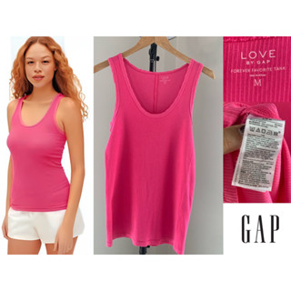 เสื้อกล้าม Gapแท้ ผ้าร่อง ยืดนุ่ม สีชมพู Size M Gaps Forever Favorite Rib Tank Top 23/183