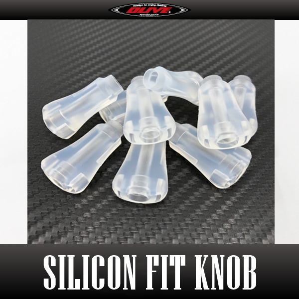 น็อปซิลิโคนแต่งค่าย [DLIVE] Silicon Fit Handle Knob (CLEAR Color) for SHIMANO, DAIWA Genuine Handles