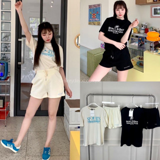 ✨𝑁𝑒𝑤✨“Sporty set” 👟(450฿ฟรีส่ง) ชุดเซ็ทดีเทลสกรีนลายตรงเสื้อและกางเกง งานช็อปเลยค่า รุ่นนี้น่ารักมากๆ valen