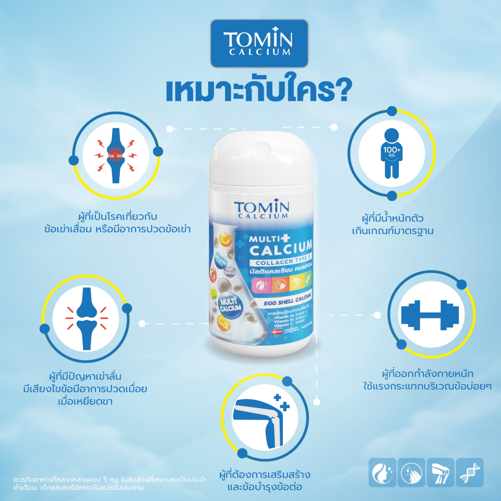 Tomin Multi Calcium โทมินมัลติแคลเซียม  ผลิตภัณฑ์เสริมอาหาร กระปุก 30 แคปซูล / สำหรับ 30 วัน รูปที่ 2