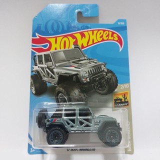 รถเหล็ก Hotwheels 17 JEEP WRANGLER สีเทา (ib19)