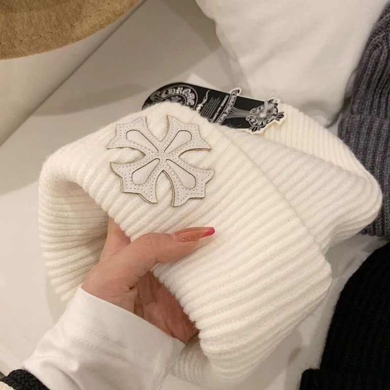 ❒>Chrome Hearts หมวกถัก แฟชั่น ป้องกันลม หมวกหนา