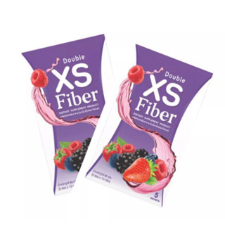 XS Double fiber ไฟเบอร์ มาดามดับเบิ้ล ช่วยขับถ่าย 1 กล่องมี 5 ซอง