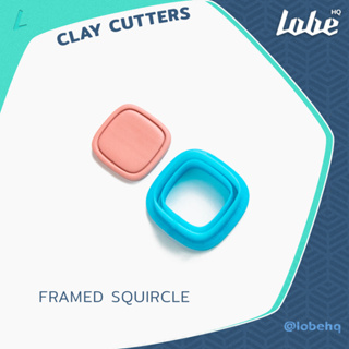 Framed Squircle Shape Clay Cutters / Clay Tools/ Plastic Polymer Cutter แม่พิมพ์กดดินโพลิเมอร์รูปทรงสี่เหลี่ยมแบบมีกรอบ