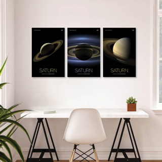 Saturn Poster - NASA ภาพจากนาซ่า our solar system poster series ขนาด 12x18 นิ้ว