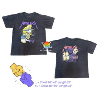 เสื้อยืดฟอก Bio - Metallica Damaged Justice (ป้าย Metallica)