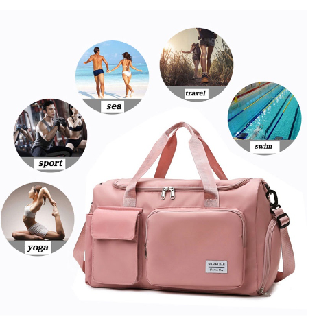 [ไซโลรองเท้าอิสระ] กระเป๋าขนาดใหญ่สำหรับเดินทาง กันน้ํา แฟชั่น กระเป๋าเดินทางกีฬา Traveling Bag - รูปที่ 4