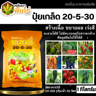 🌽 แนนซี่ 20-5-30 (ปุ๋ยเกล็ดผง) 1กิโลกรัม เพิ่มปริมาณแป้ง เพิ่มความหวาน เพิ่มขนาดและสีสัน