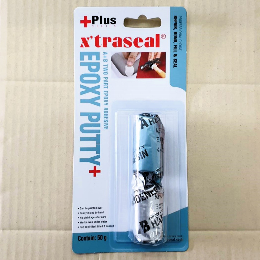 Xtraseal Epoxy Putty AB อีพ๊อกซี่ กาวมหาอุด กาวอุดรูรั่ว รอยรั่ว กันน้ำมัน อุดรูรั่วหม้อน้ำ กาวช้าง 