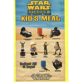 มือ 1 star wars Episode I The Phantom Menace. Kids Meal Pizza Hut