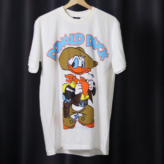 เสื้อยืดการ์ตูนโดนัลด์ ดั๊ก (Donald Duck) สีขาว M/L/XL