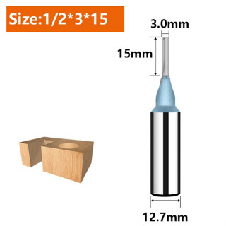 Tideway ดอกเร้าเตอร์ ก้าน 1/2x3x15 TCT 2 ฟัน CNC สําหรับงานไม้ แกะสลักไม้