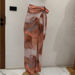 Wrap pants Orange Rose Canvas