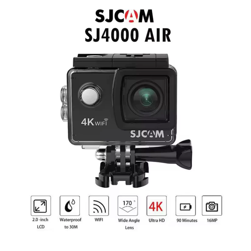 SJCAM SJ4000 Air 4K Action Camera Wifi Air สีดำ กล้องกันน้ำ 30 เมตร กล้องติดหมวกกันน๊อค ประกัน 1ปี กล้องแอคชั่น Web Cam thumbnail 7