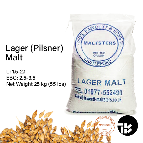 Lager (Pilsner) Malt - Thomas Fawcett - 55lbs